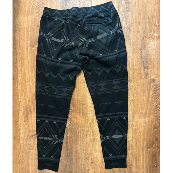 Polo Ralph Lauren Aztec Print Joggers Black Size Medium - Picture 5 of 6
